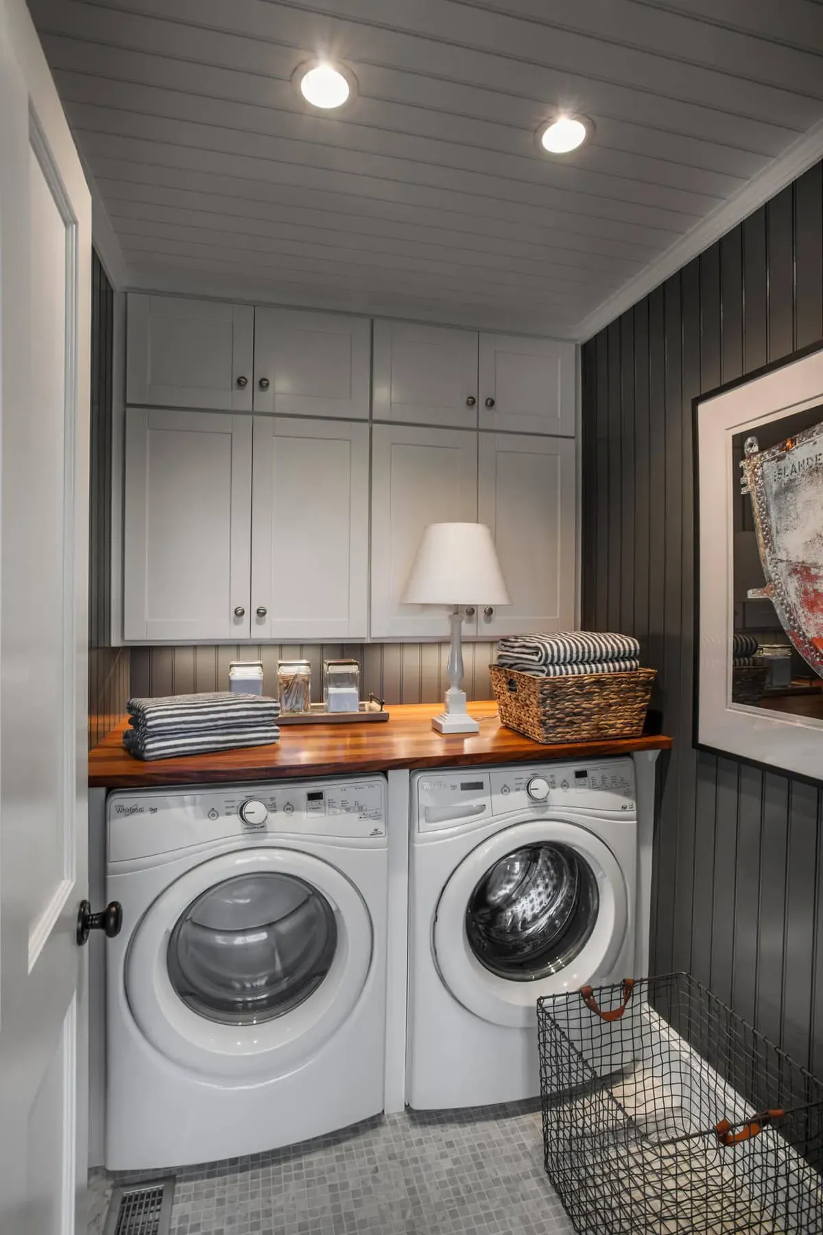 Adding Countertops and Folding Space to Small Laundry Rooms