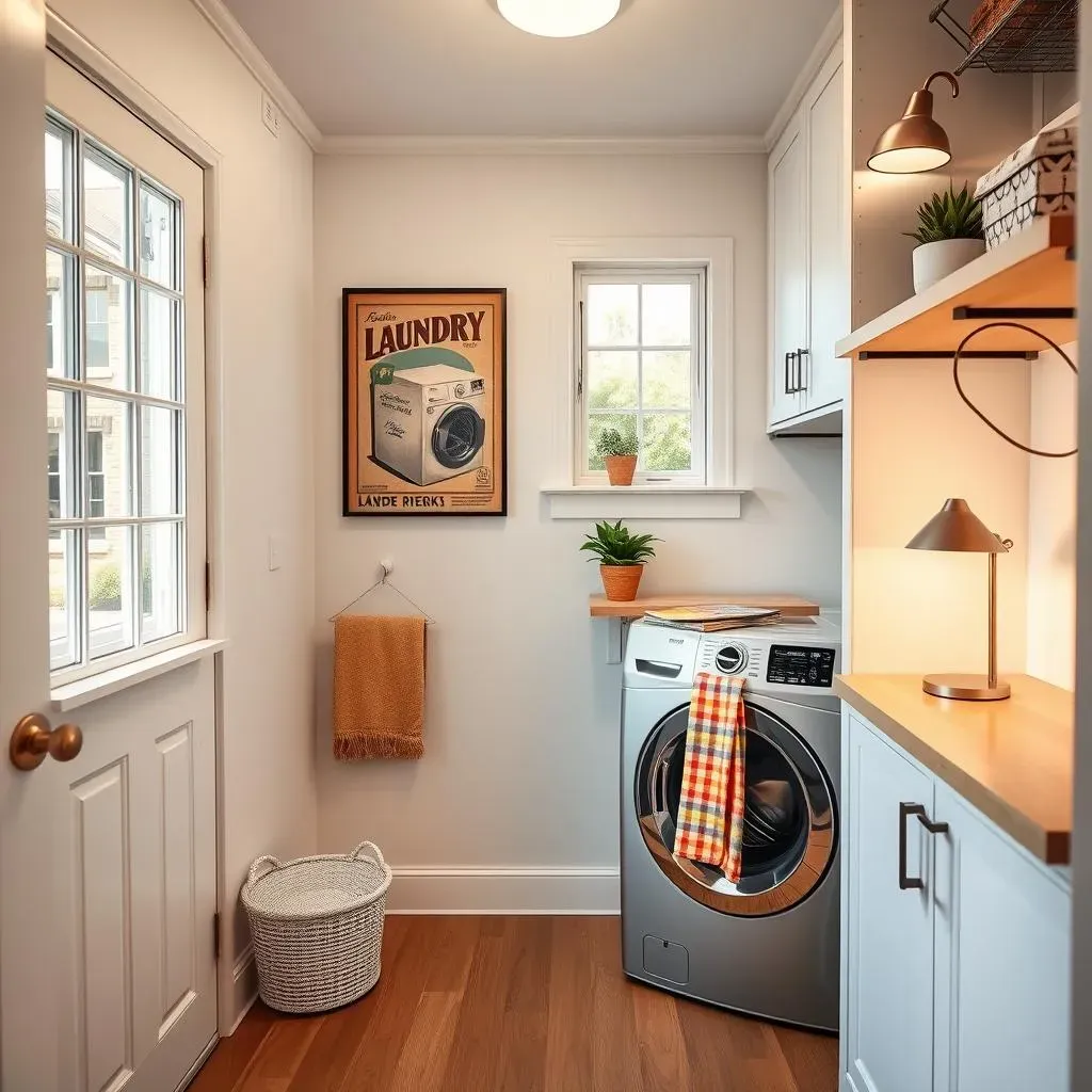 Adding Flair to Your Small Laundry Room: Decorative Touches and Lighting Photos