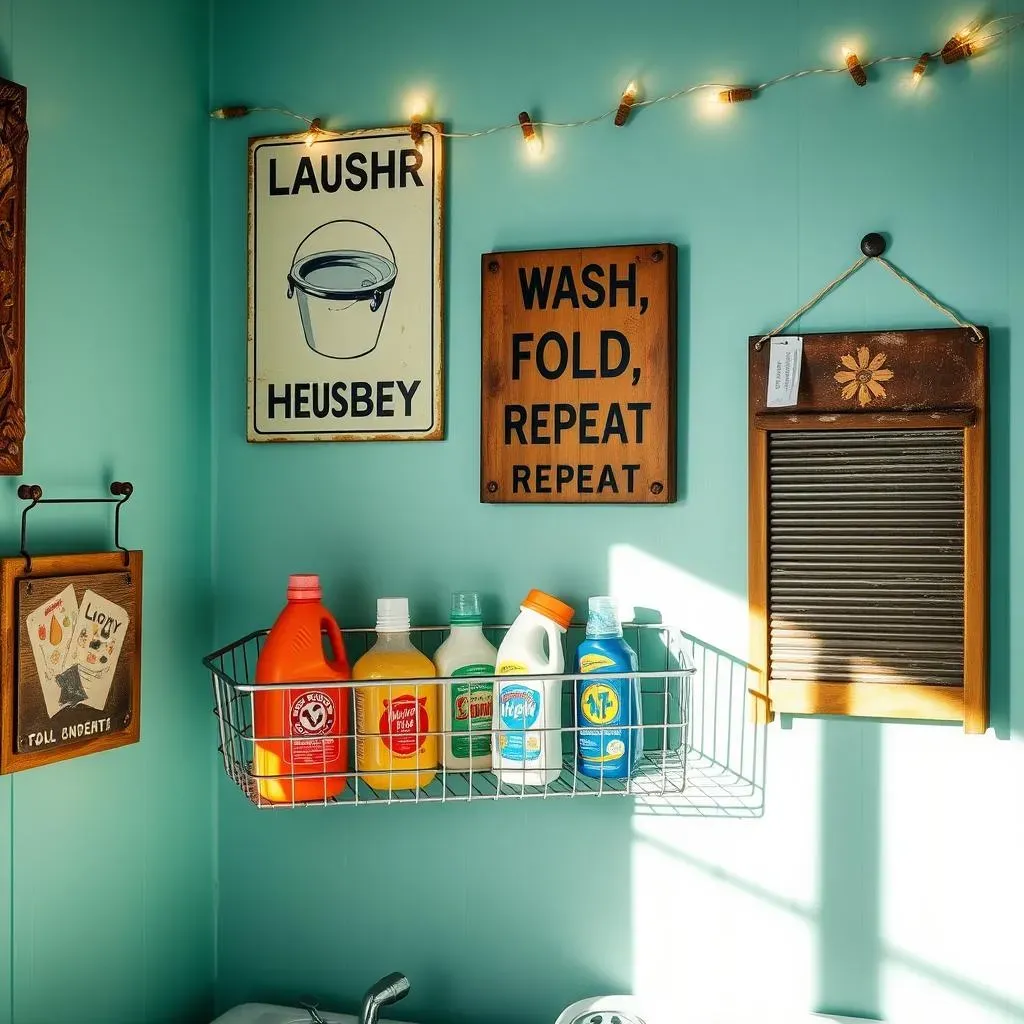 Adding Personality: Art, Signs, and Quirky Laundry Room Wall Decor Ideas