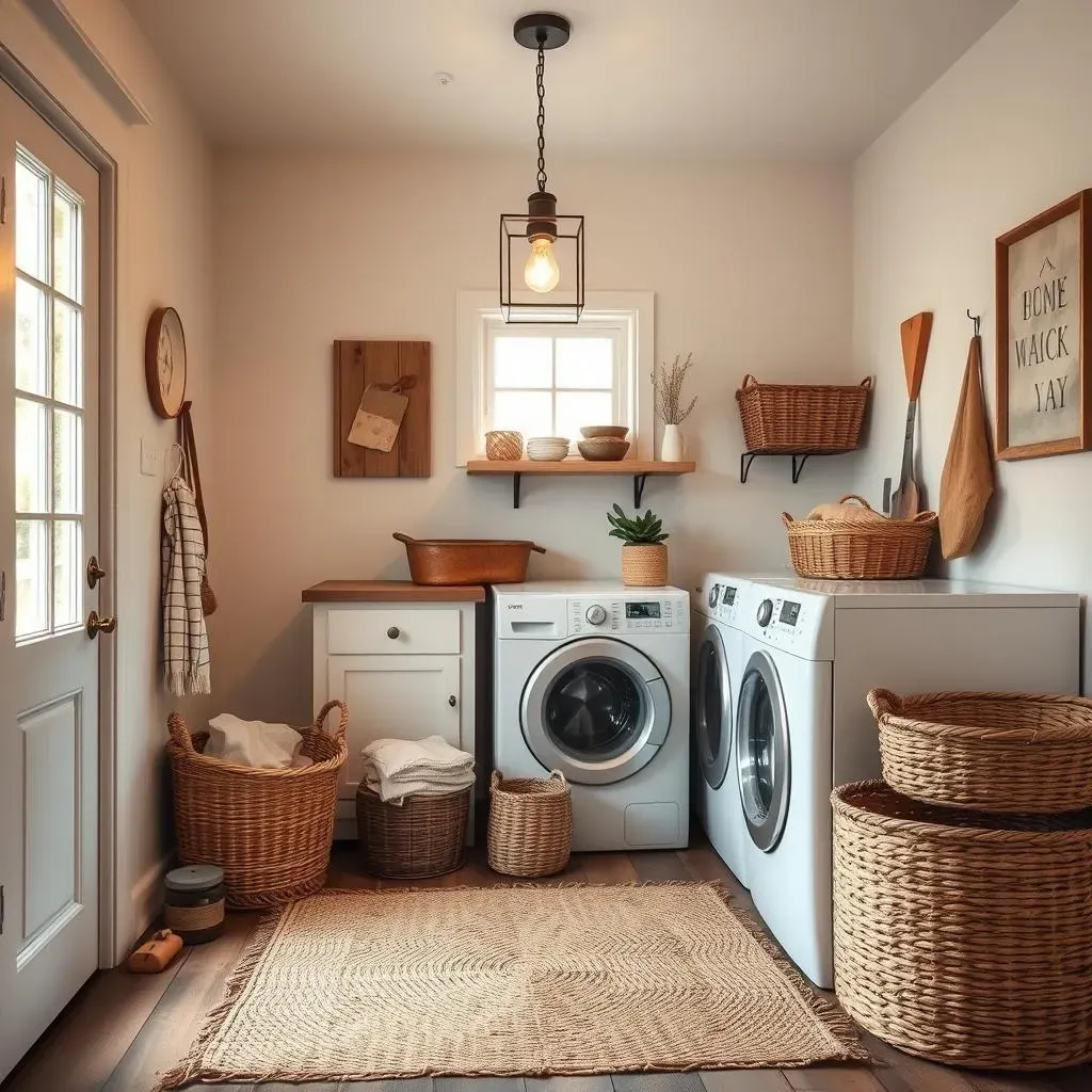 Adding Rustic Charm: Decor and Finishing Touches for Your DIY Laundry Room