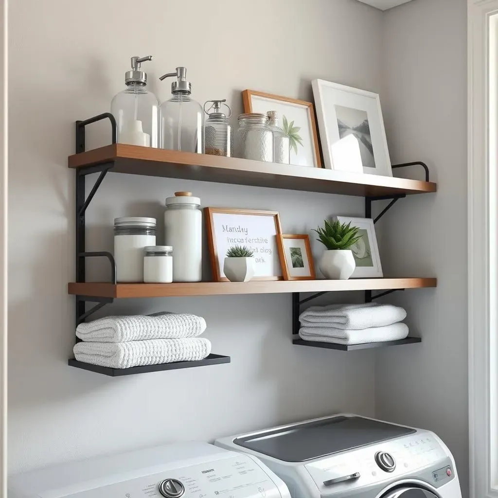 Adding Style with Decorative Wall Shelf Ideas for Laundry Room
