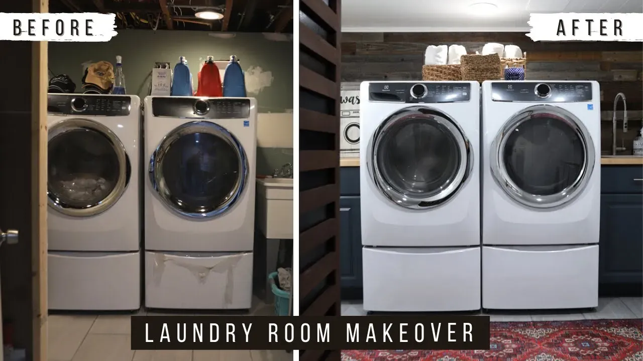 Basement laundry room ideas before and after: Stunning