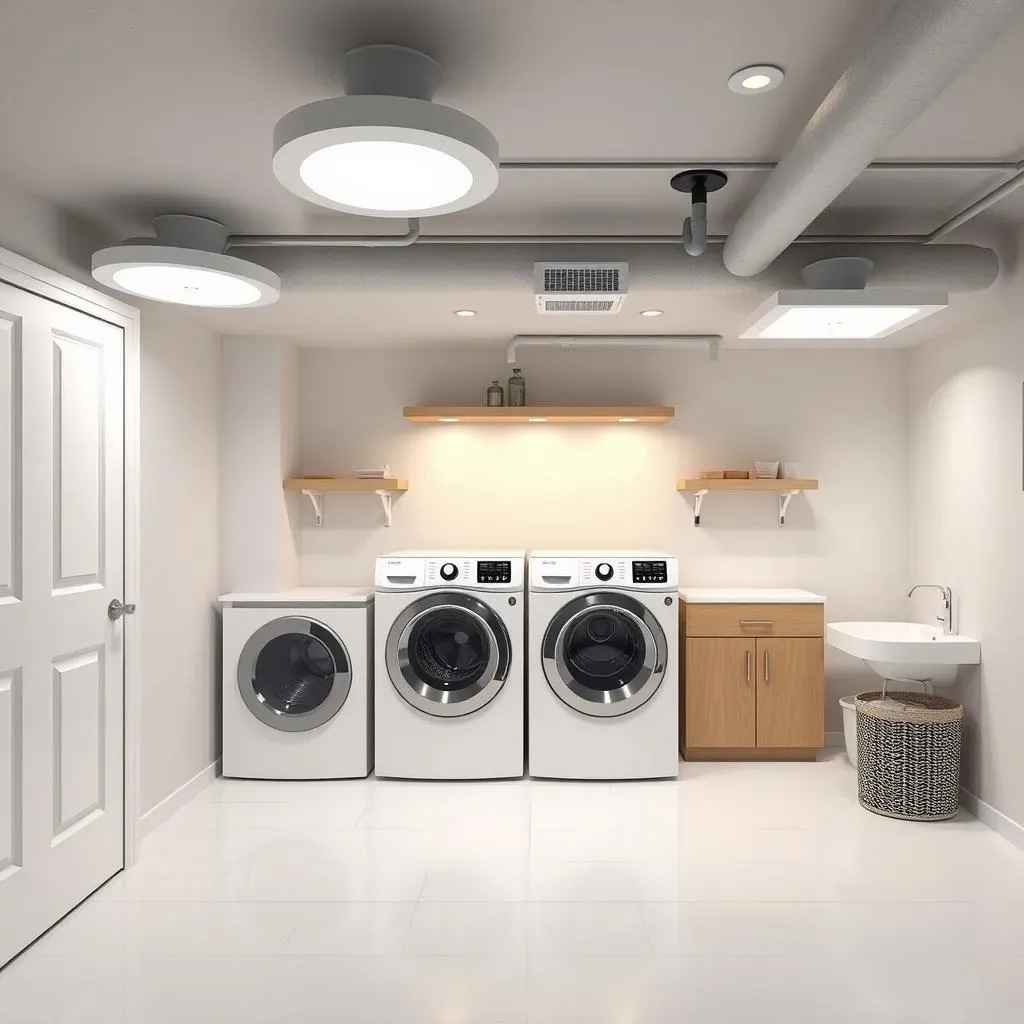 Basement Laundry Room Lighting Ideas for Any Ceiling Height