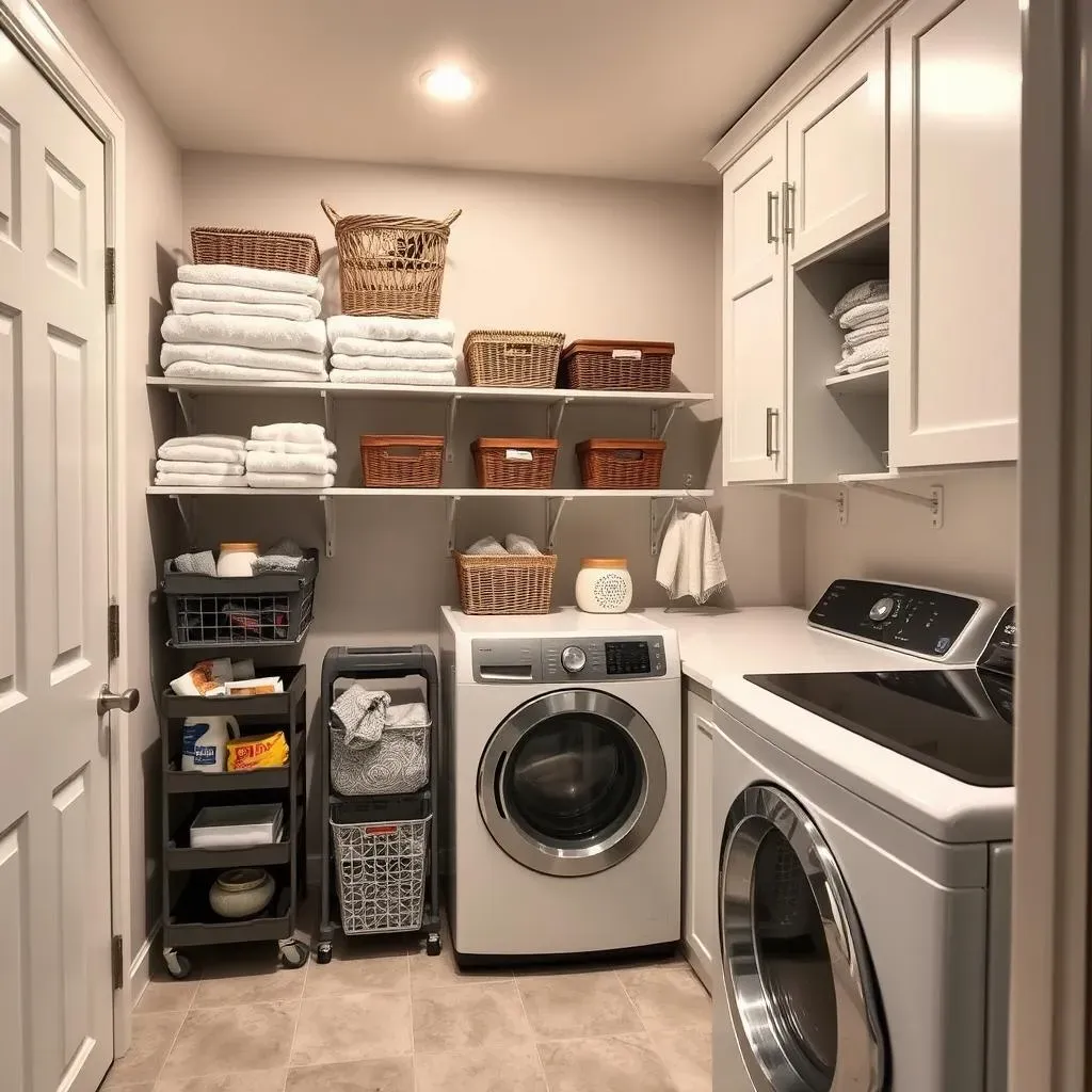 Easy Basement Laundry Room Storage Ideas