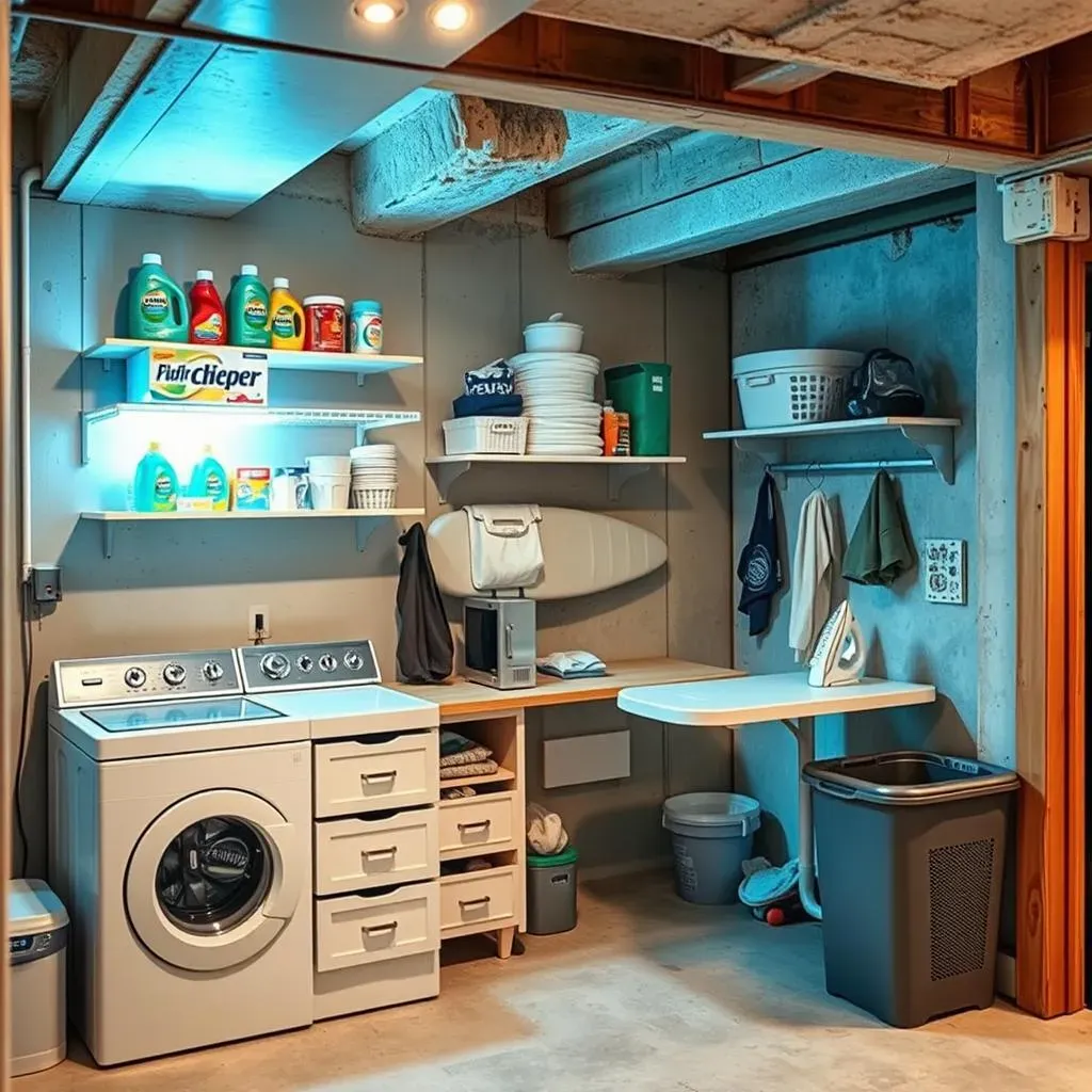 Beyond Ceilings: Smart Storage Solutions for Unfinished Basement Laundry Rooms