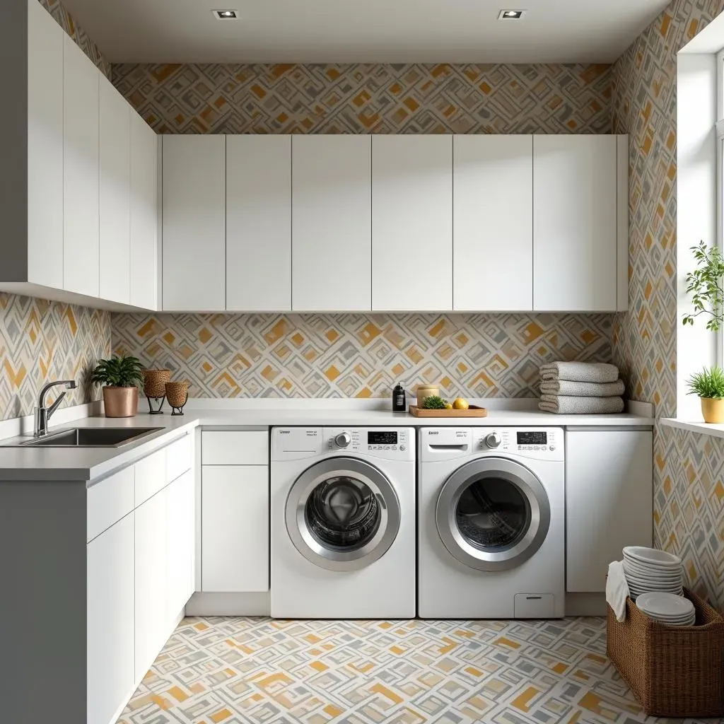 Beyond the Brush: Other Laundry Room Wall Color Ideas Like Wallpaper