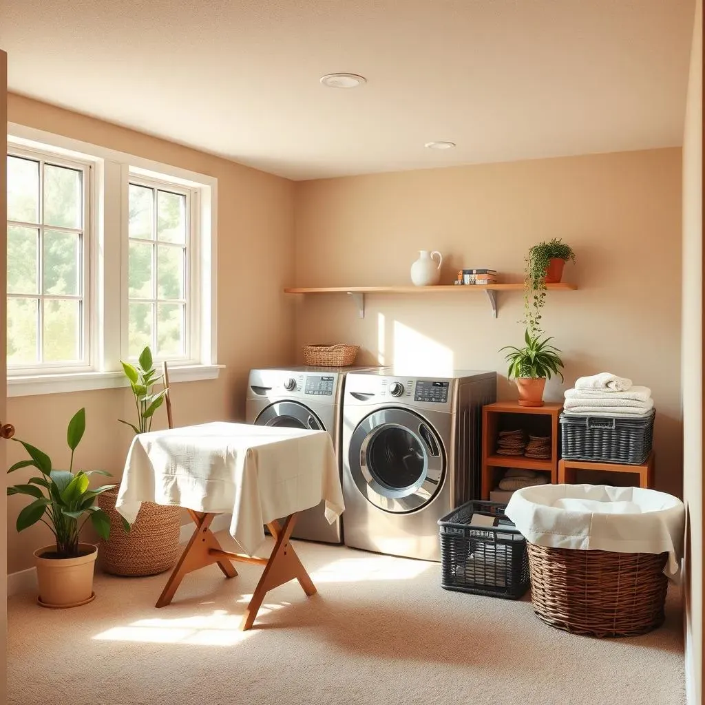 Bright Basement Laundry Room Lighting Ideas