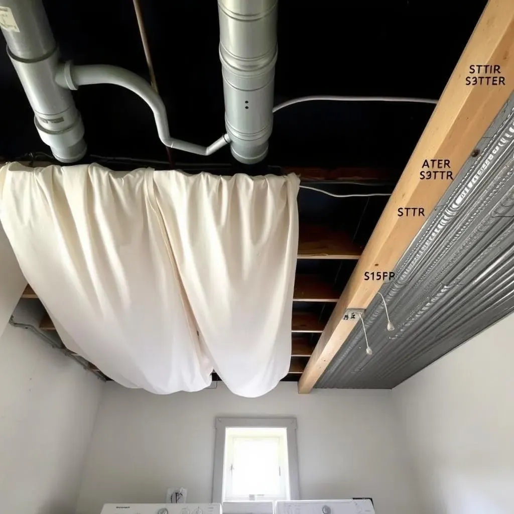 BudgetFriendly & DIY Ceiling Ideas for Your Unfinished Basement Laundry Room