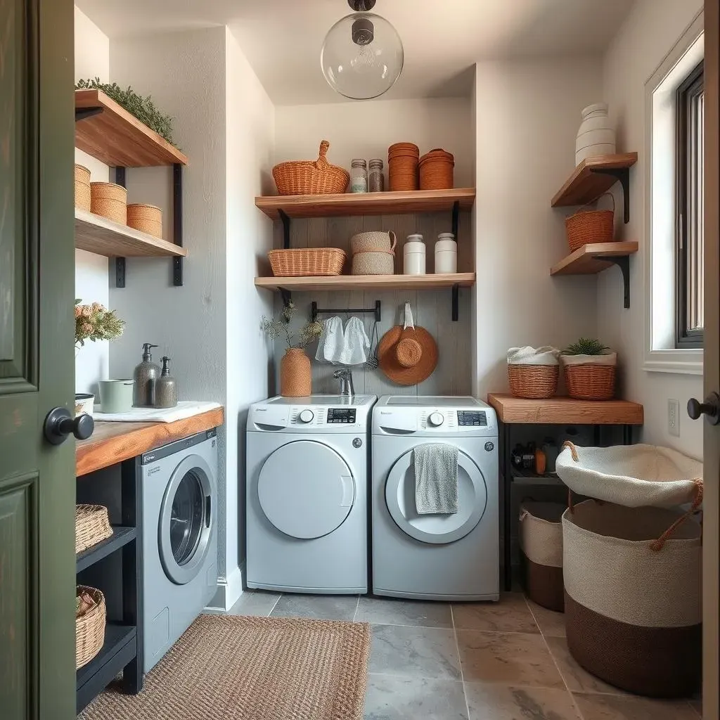 Charming Rustic Elements for Small Laundry Rooms