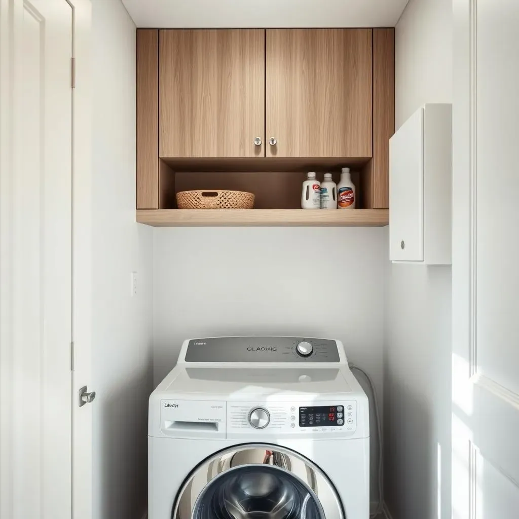 Clever Cabinetry for Small Laundry Rooms with Top Loading Washers