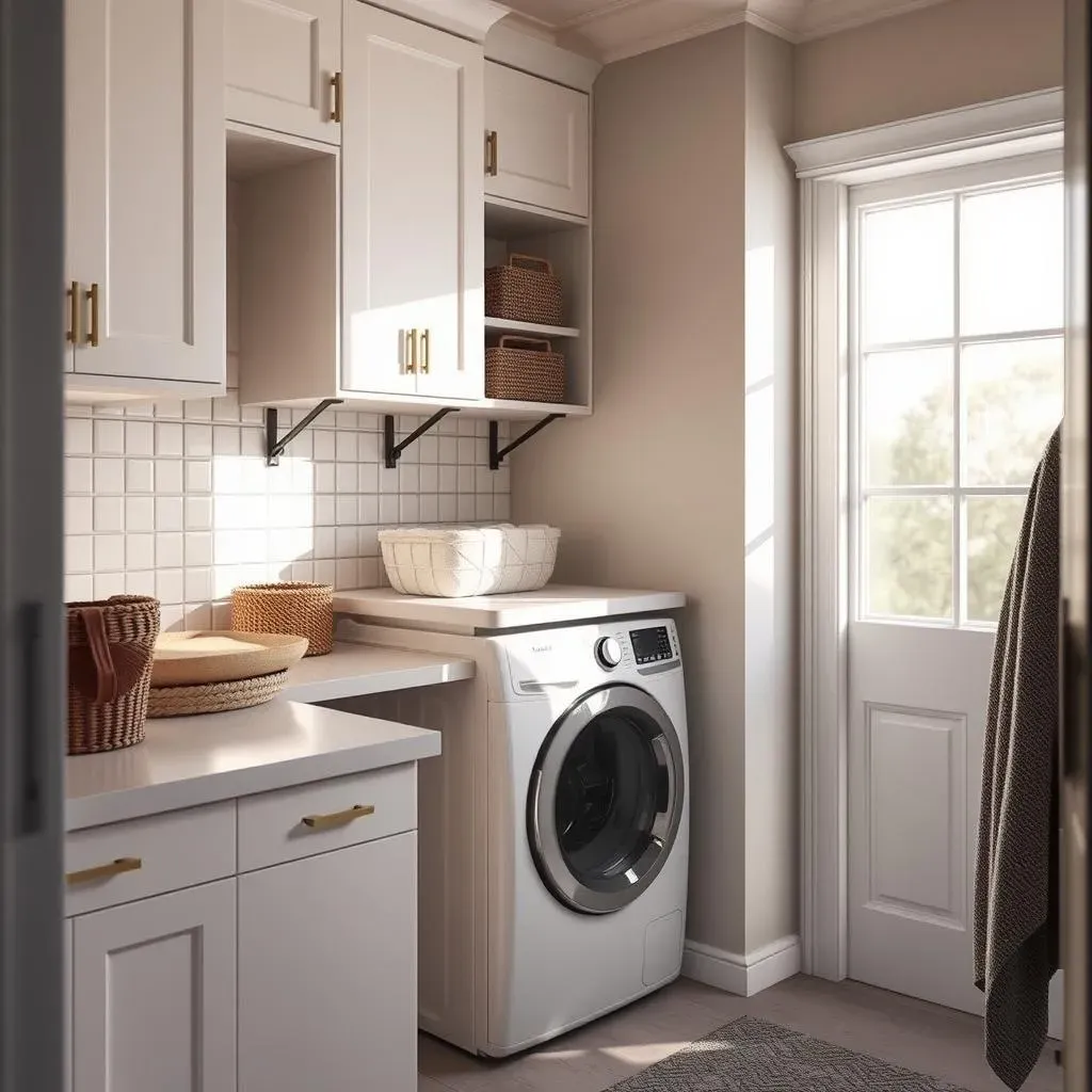 Clever Countertop and Folding Station Ideas for Laundry Closets