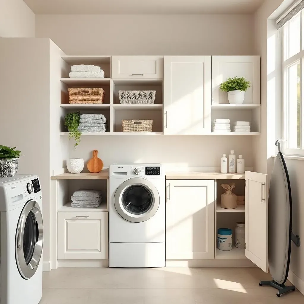 Combining Cabinets and Shelves for the Perfect Laundry Room Storage