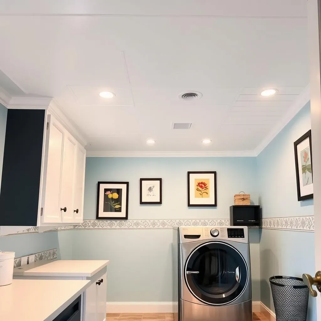Cool Ceiling and Wall Ideas for Basement Laundry Rooms