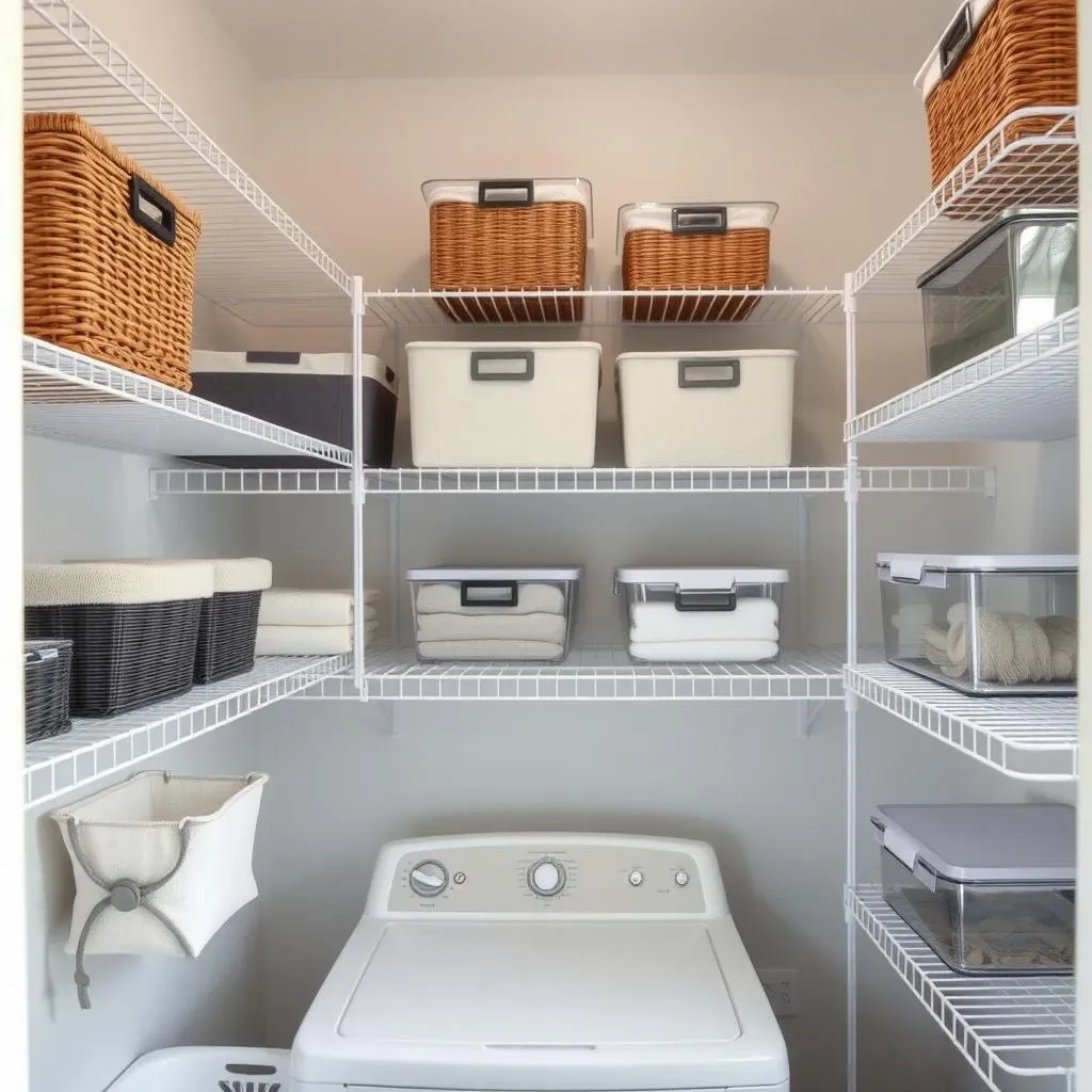 Creative and Stylish Wire Shelving Ideas for Laundry Room Organization