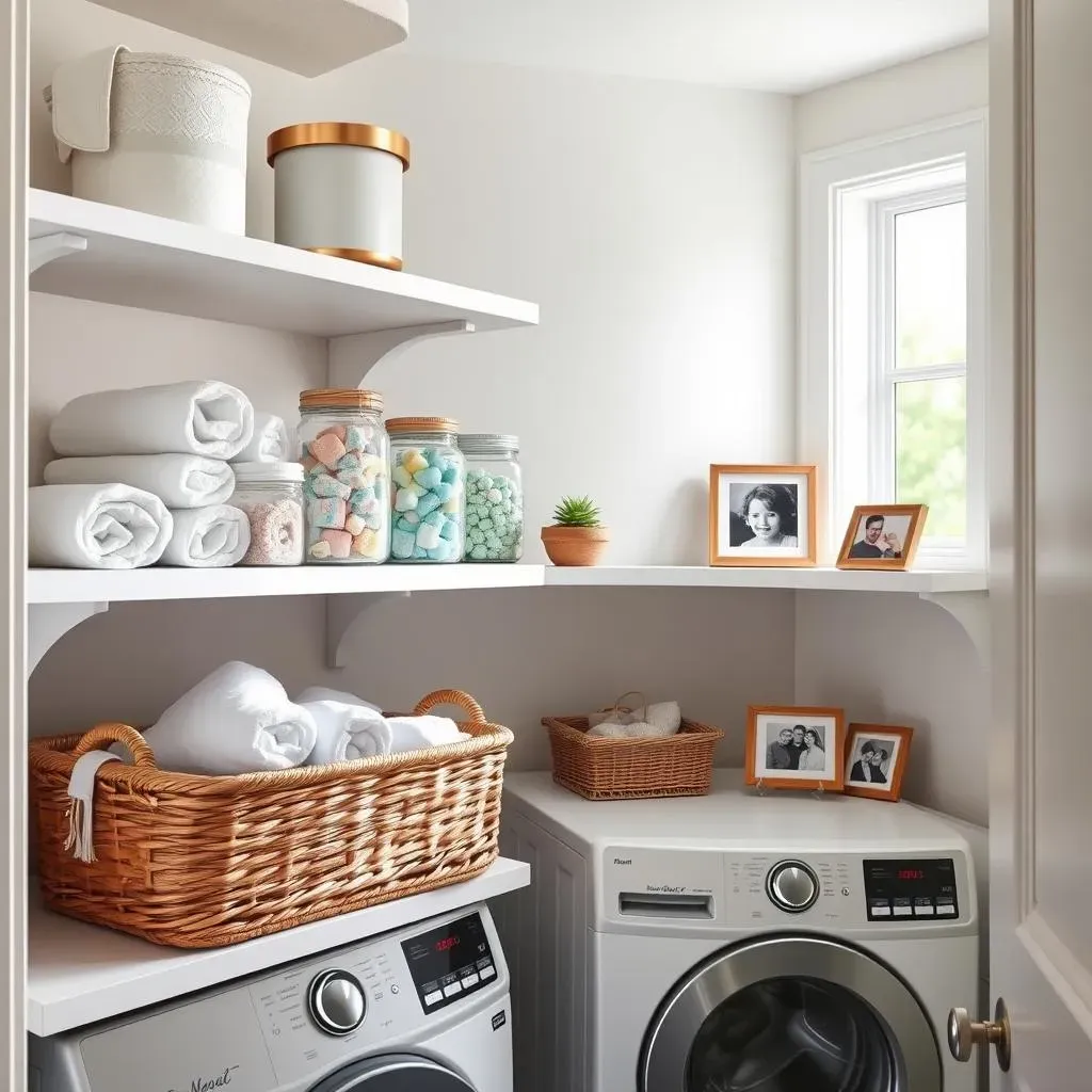 Creative and Unique Laundry Room Shelf Decor Ideas