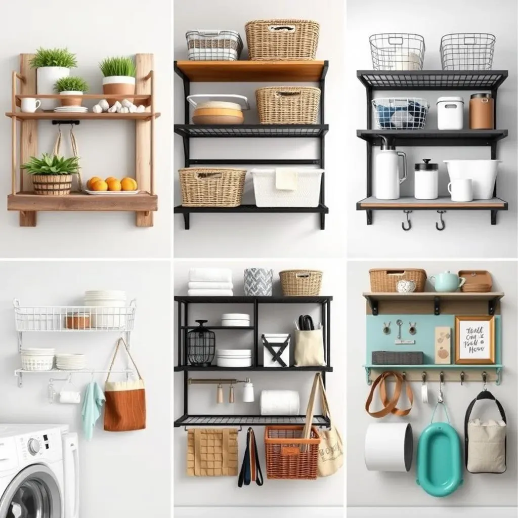 Creative Ideas and Design Inspiration for Laundry Room Wall Storage Racks