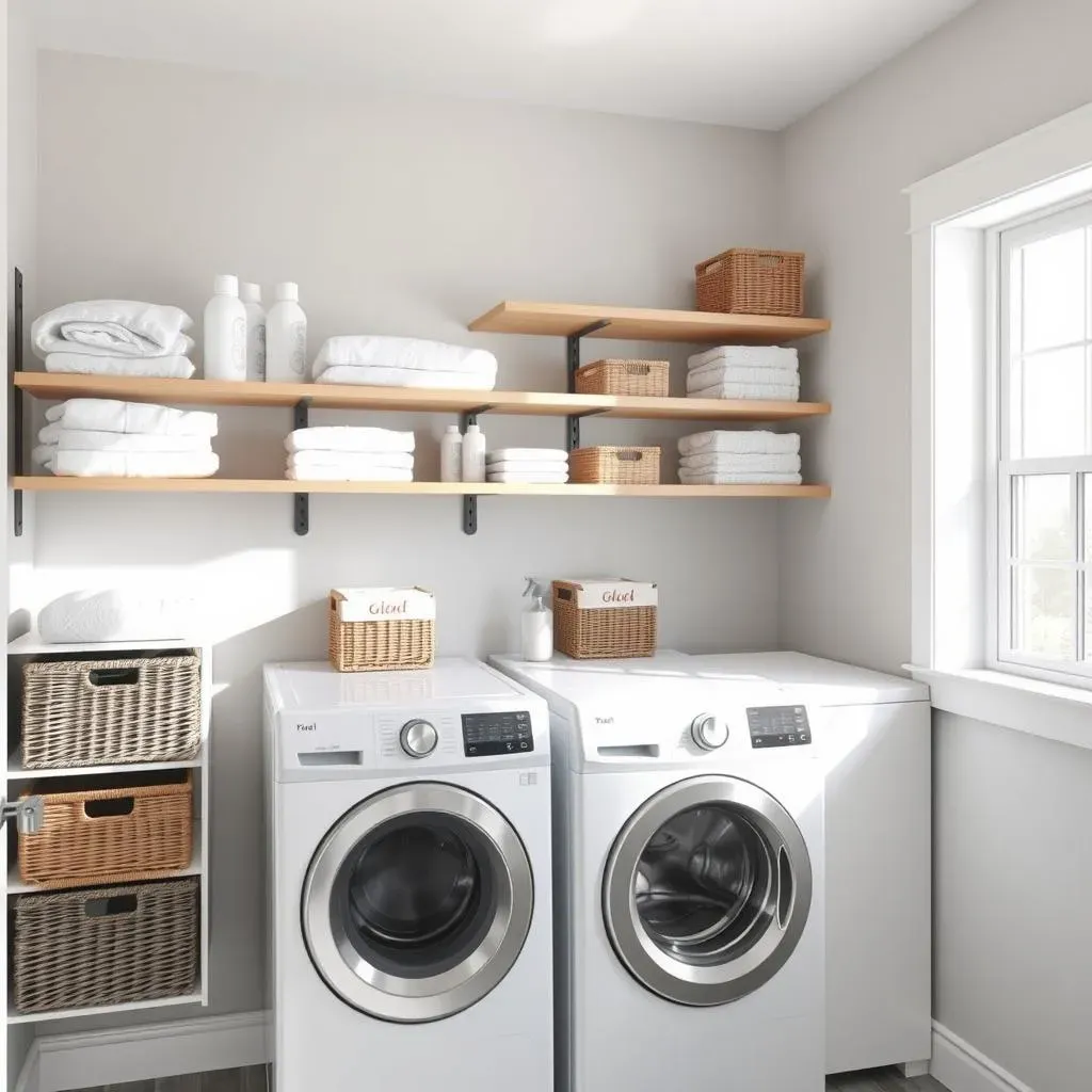 Creative Laundry Room Open Shelving Ideas: From Floating to Corner Shelves