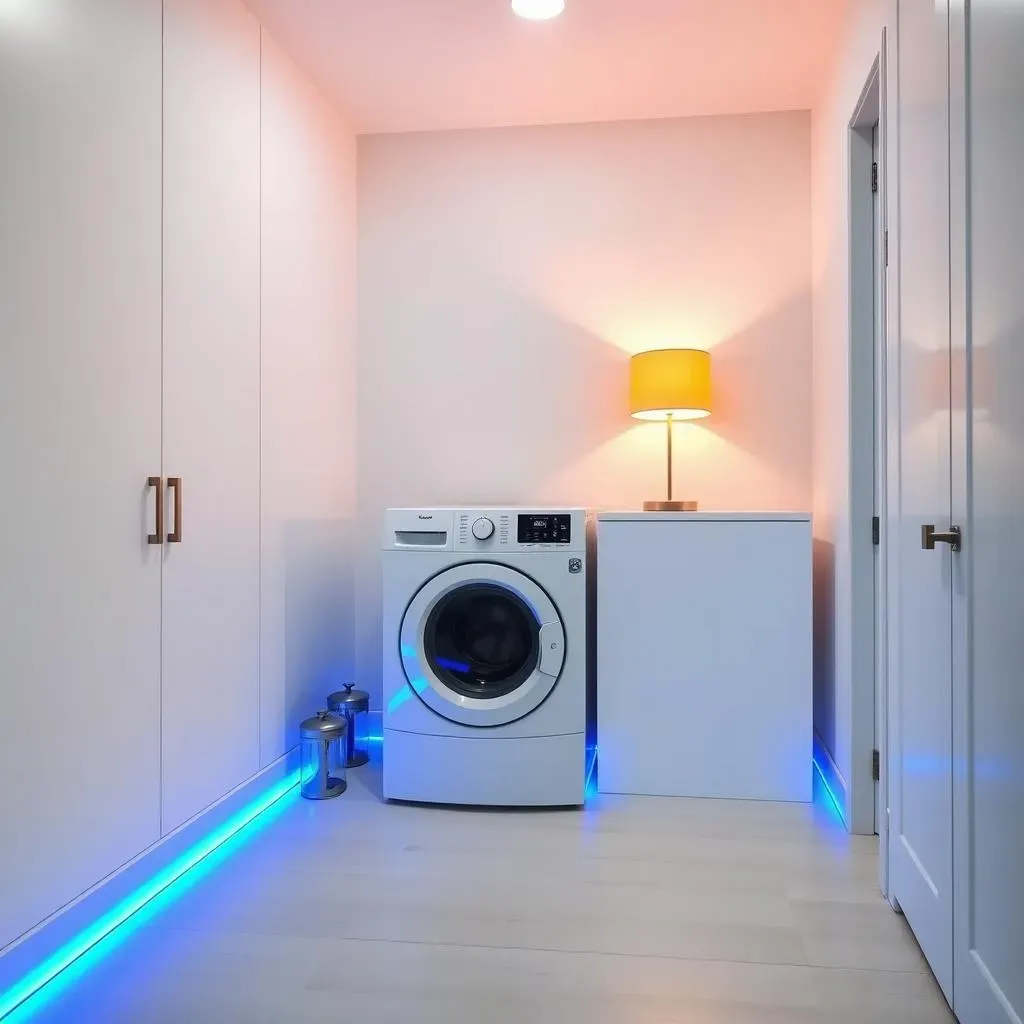 Creative Lighting Touches: LEDs and Table Lamps in Laundry Room