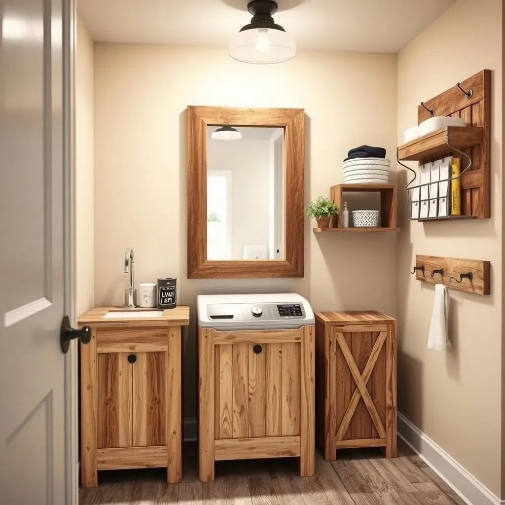 Creative Reclaimed Wood Laundry Room Projects & Ideas