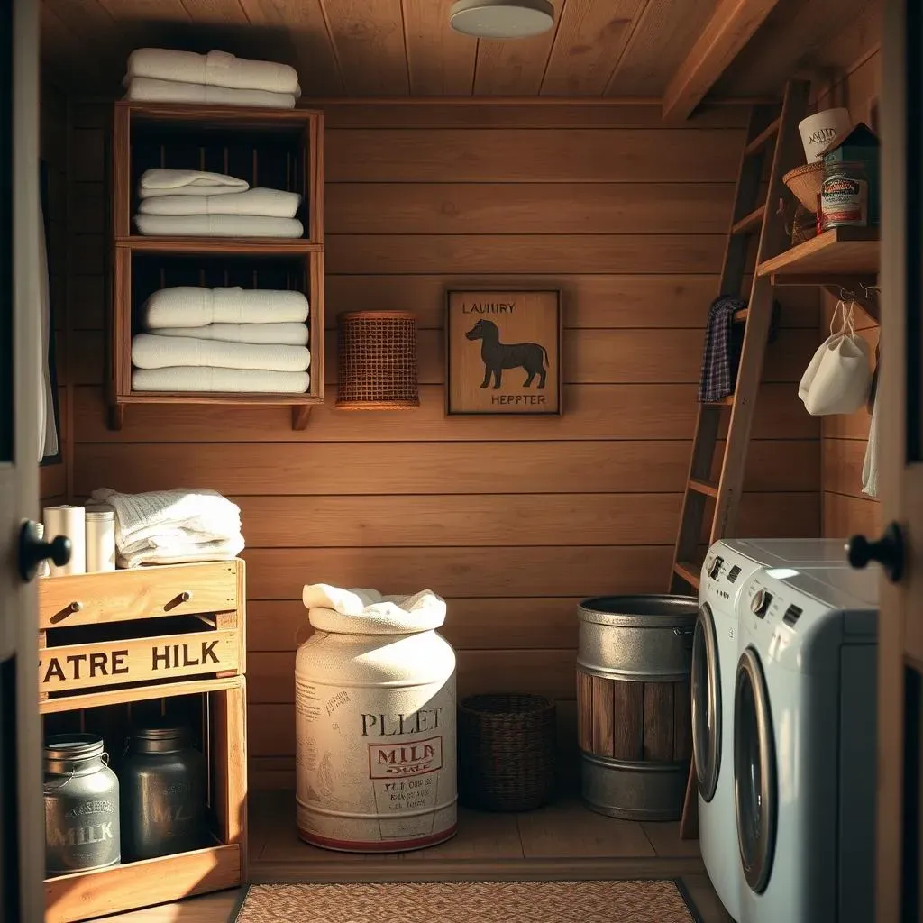 Creative Rustic Laundry Room Storage Solutions