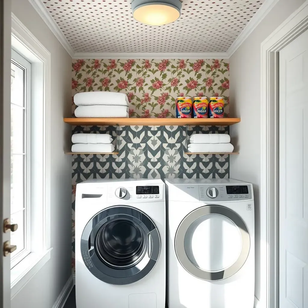 Creative Small Laundry Room Wallpaper Ideas and Placement