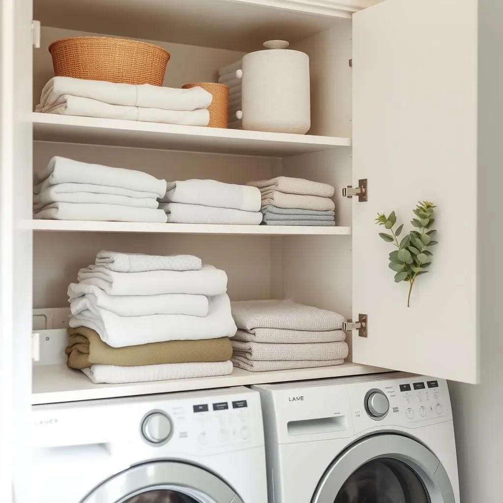 Decluttering for Organized Laundry Room Cabinets