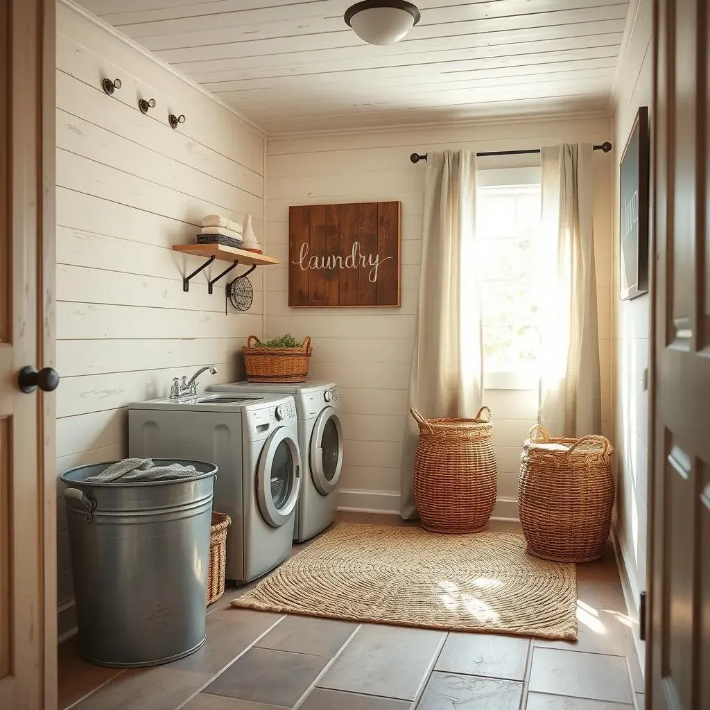 Decor and Design for a Rustic Primitive Laundry Room