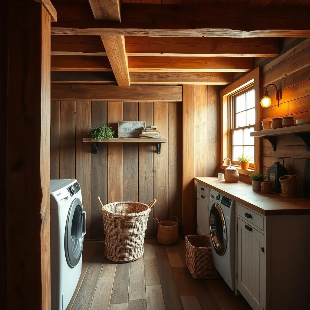 Designing Your Laundry Room with Exposed Beams