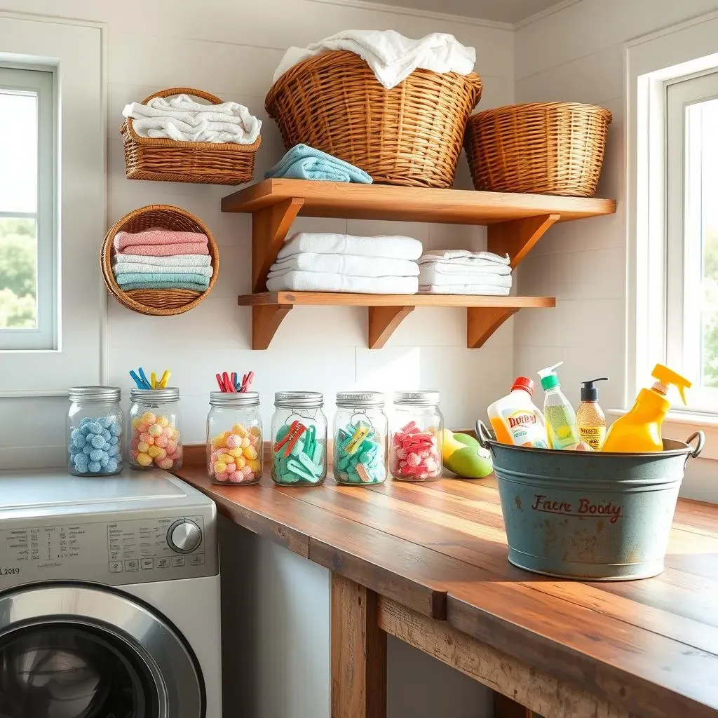 DIY and Repurposing for Inexpensive Laundry Room Storage