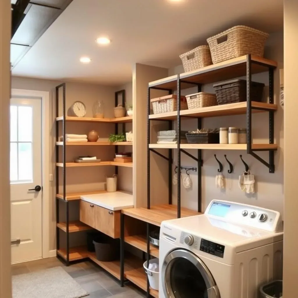 DIY Delight: Building Your Own Basement Laundry Room Shelves