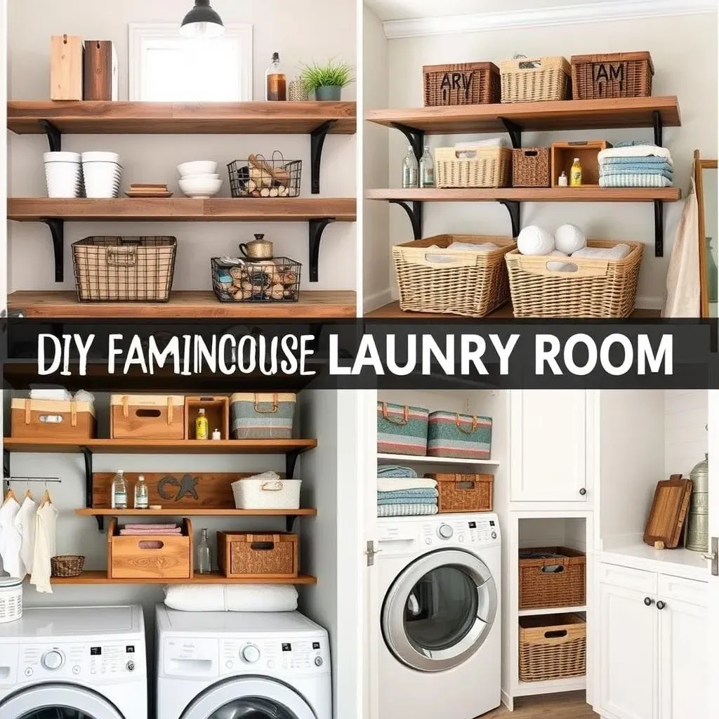 DIY Farmhouse Laundry Room Storage Solutions:  Building Your Dream Space