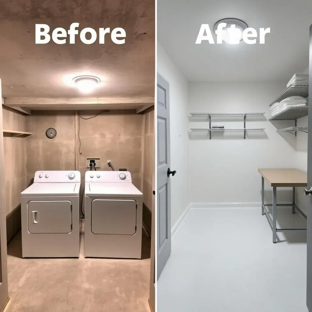 DIY Guide to an Unfinished Basement Laundry Room Makeover: StepbyStep