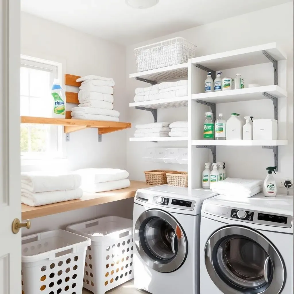 DIY Laundry Room Shelving Ideas on a Budget