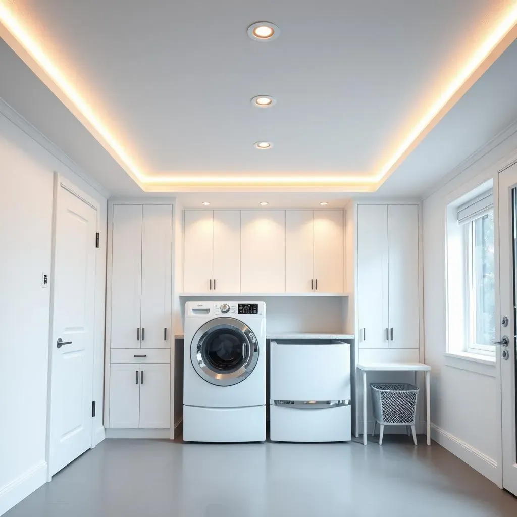 Drop Ceiling and Recessed Lighting for Laundry Rooms