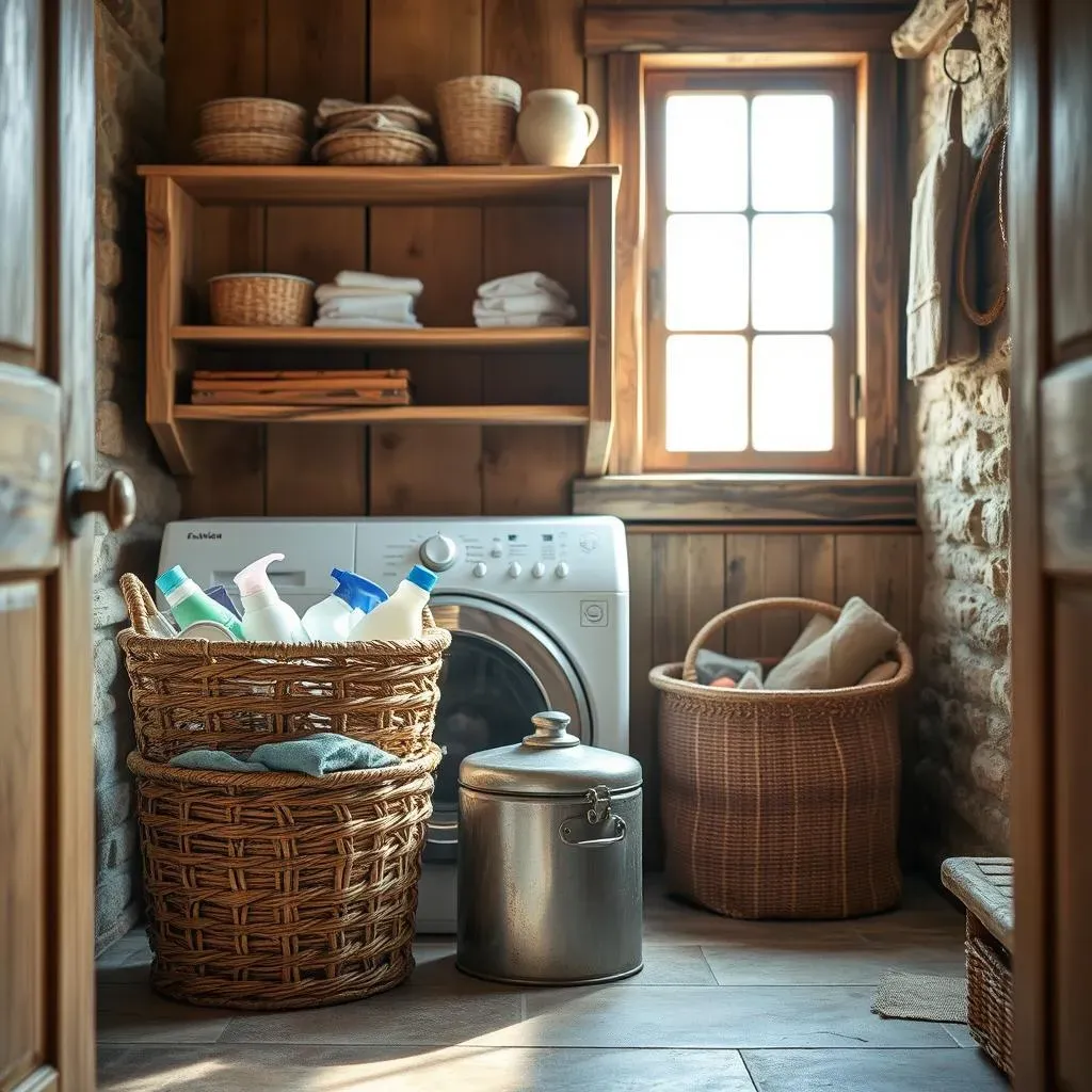 Embracing Rustic Elements for Laundry Room Bliss