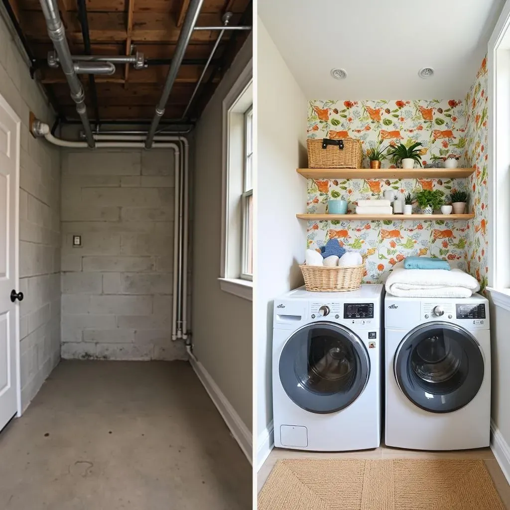 From Dull to Dazzling: Creative DIY Basement Laundry Room Transformations