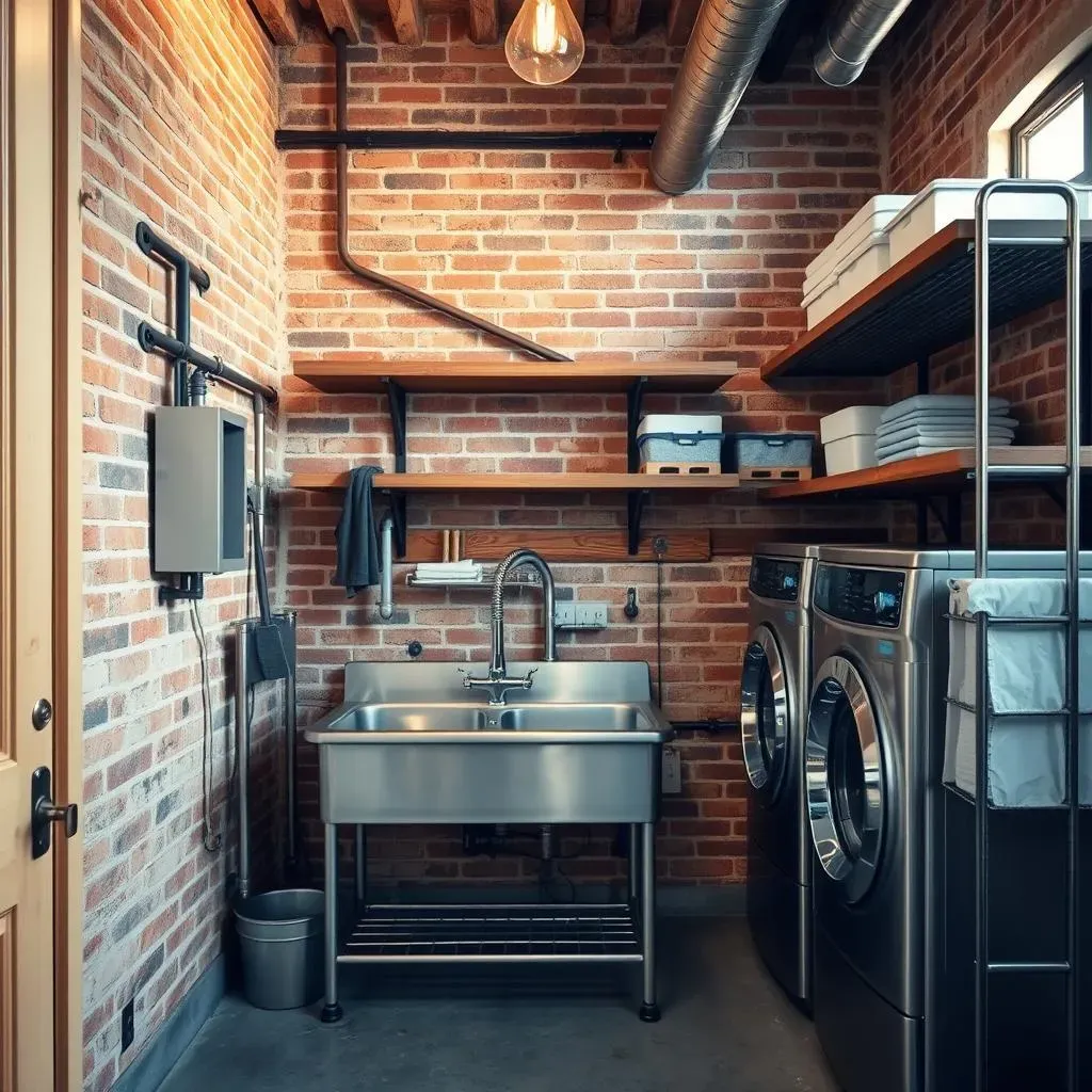 Ultimate Industrial Laundry Room Wall Treatments