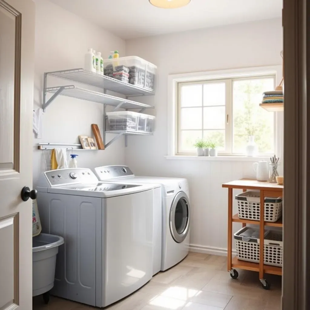 Clever Inexpensive Laundry Room Storage Ideas