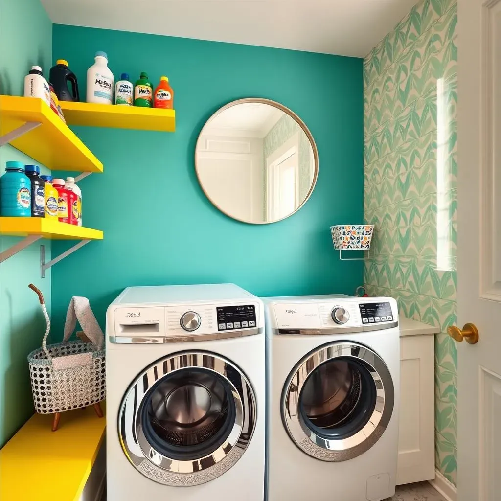 Injecting Funky Style into Small Laundry Rooms