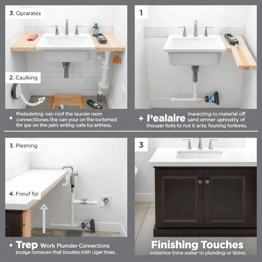 Installation and Plumbing:  A Smooth Setup for Your Laundry Room Sink with Countertop