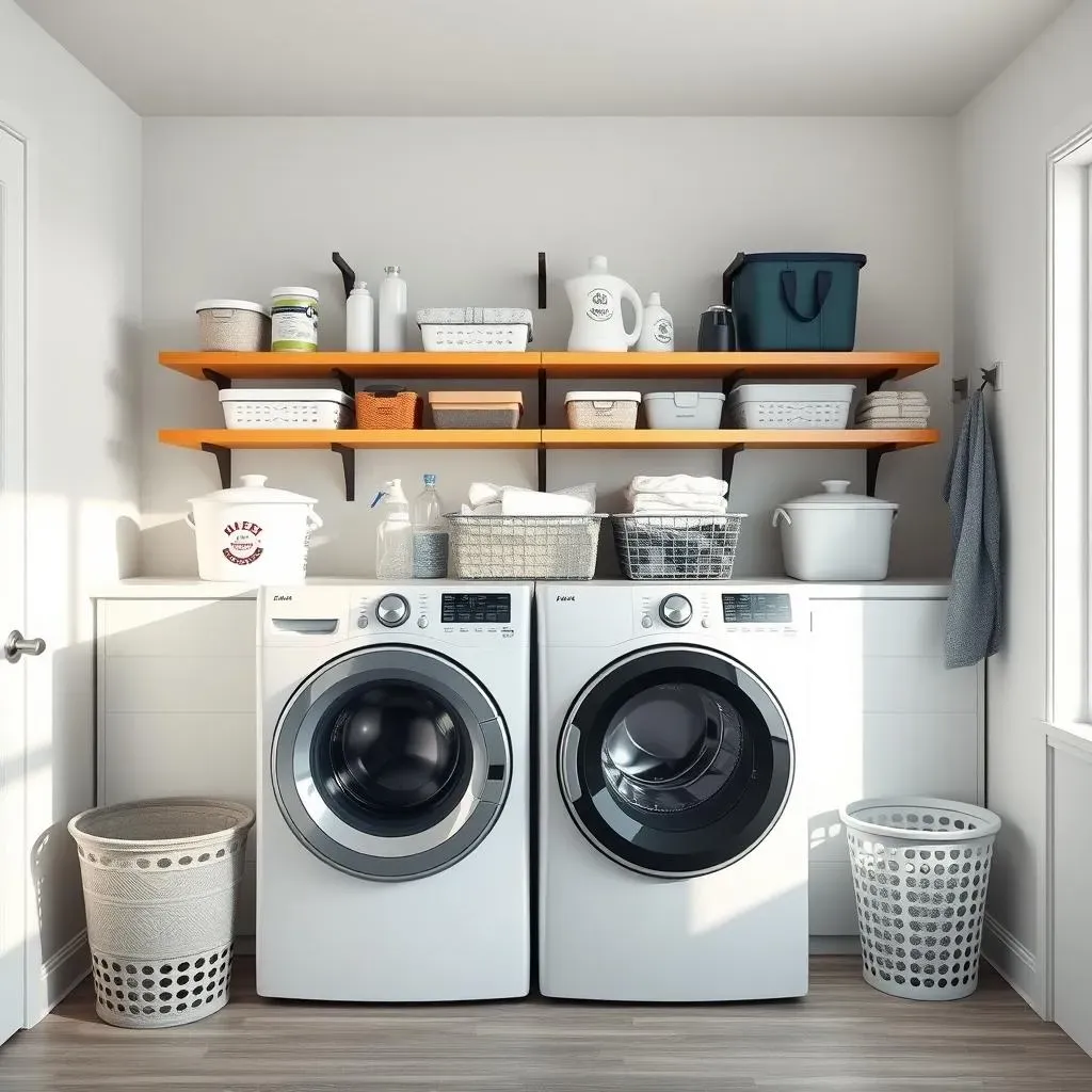 Installing and Organizing Your Laundry Room Shelving Over Washer and Dryer