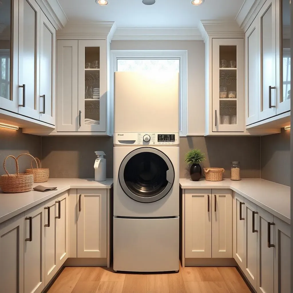 Smart Laundry Room Cabinet Ideas Stacked Washer Dryer