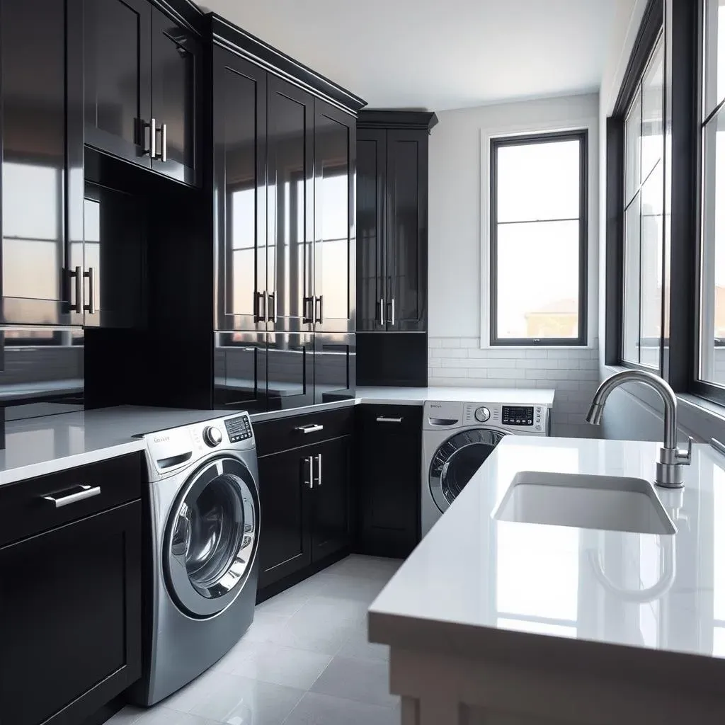 Stunning Laundry Room Ideas with Dark Cabinets