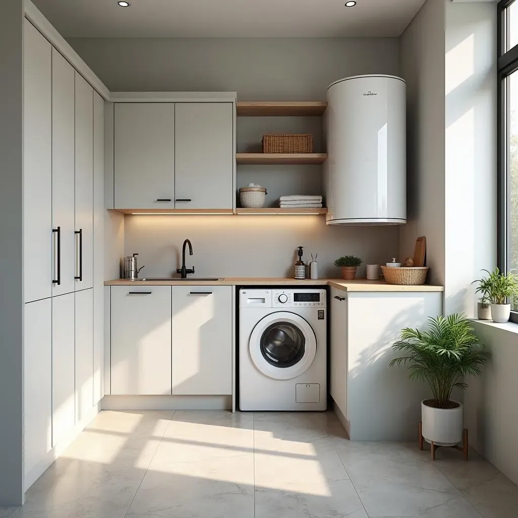 Genius laundry room ideas with hot water heater revealed
