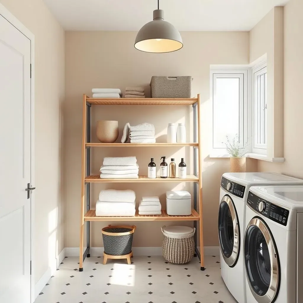 Ultimate Laundry Room Ladder Shelving Ideas