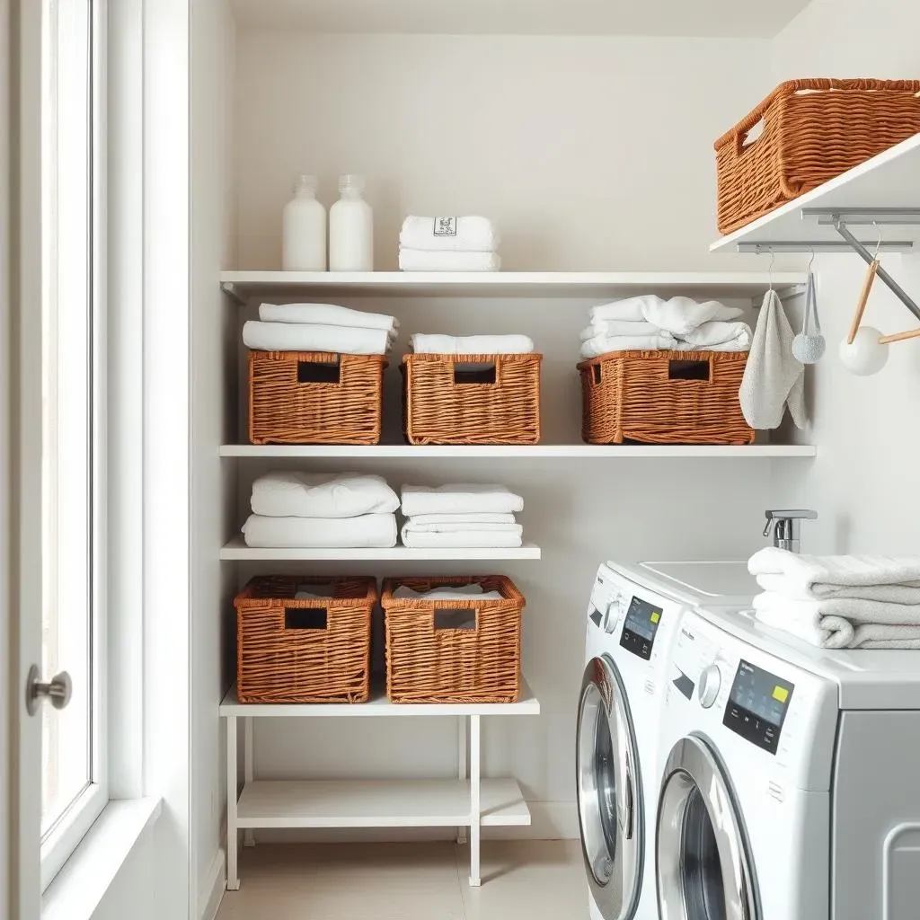 Ultimate Laundry Room Shelving with Baskets