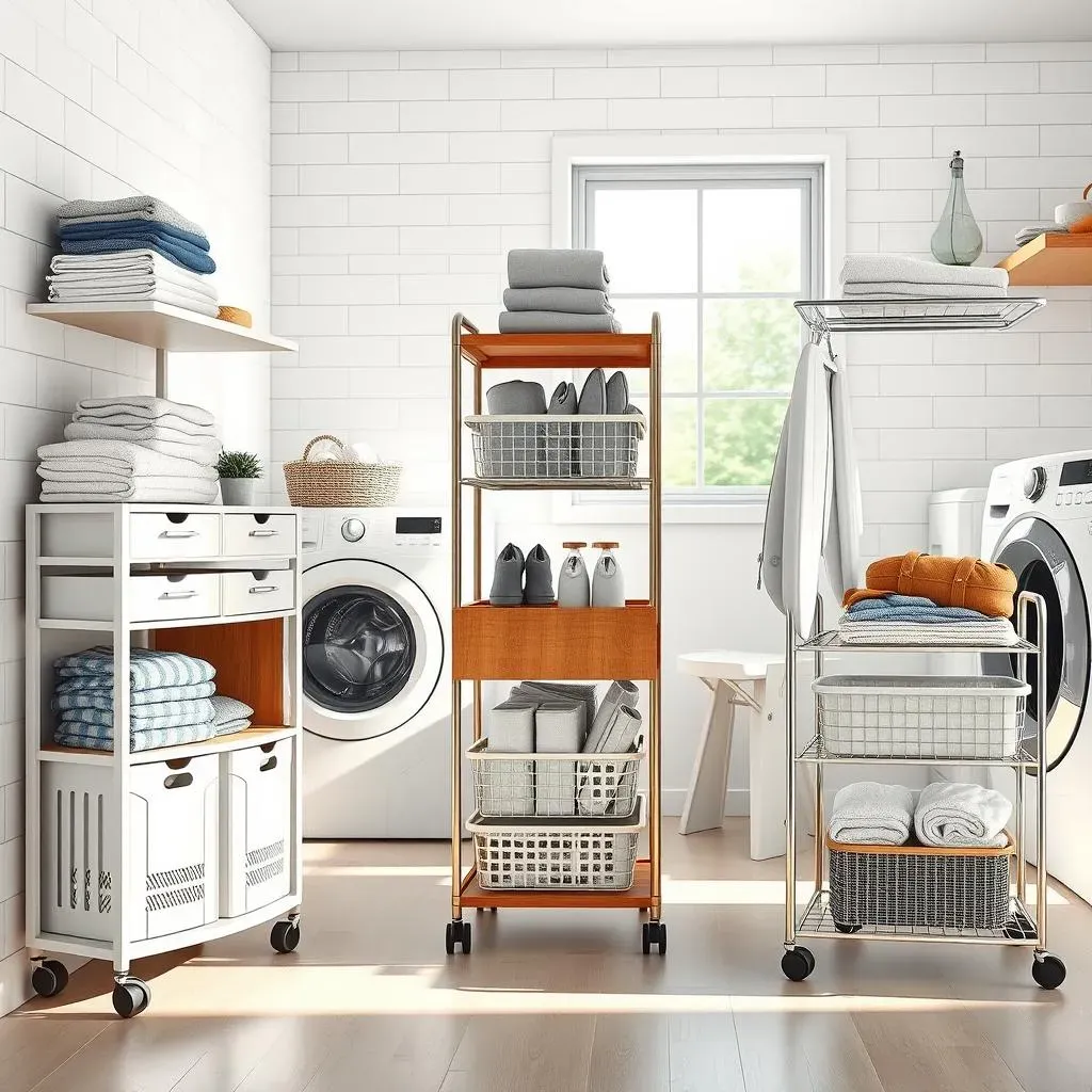 Ultimate Laundry Room Storage Carts on Wheels