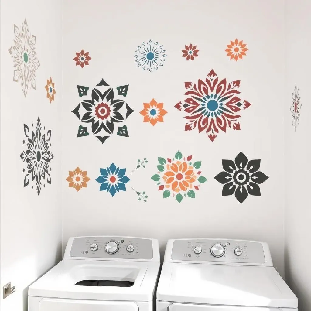 Amazing Laundry Room Wall Stencil Designs