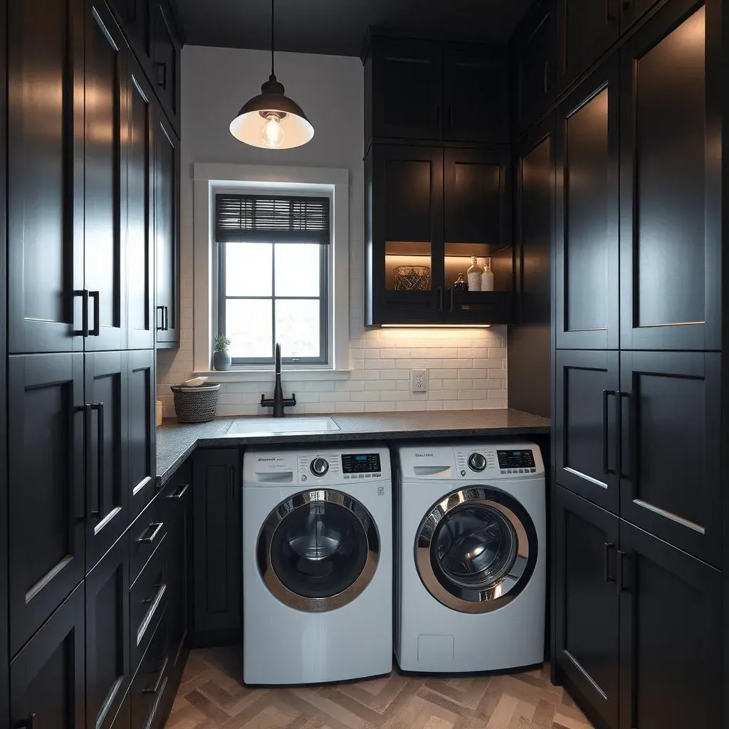 Level Up Your Laundry:  Making Dark Cabinets Practical and Stylish