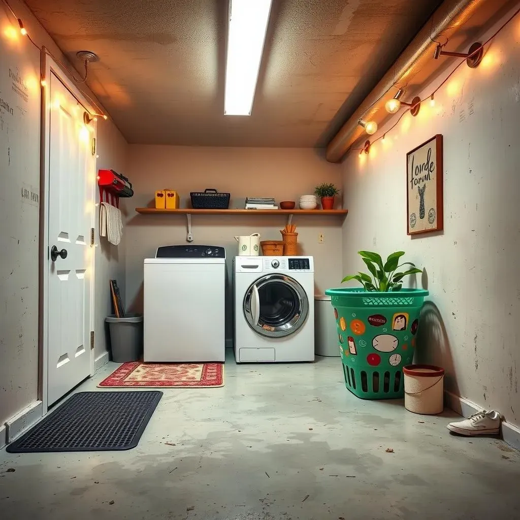 Making it Work: Creating a Functional & Stylish Unfinished Basement Laundry Room Space